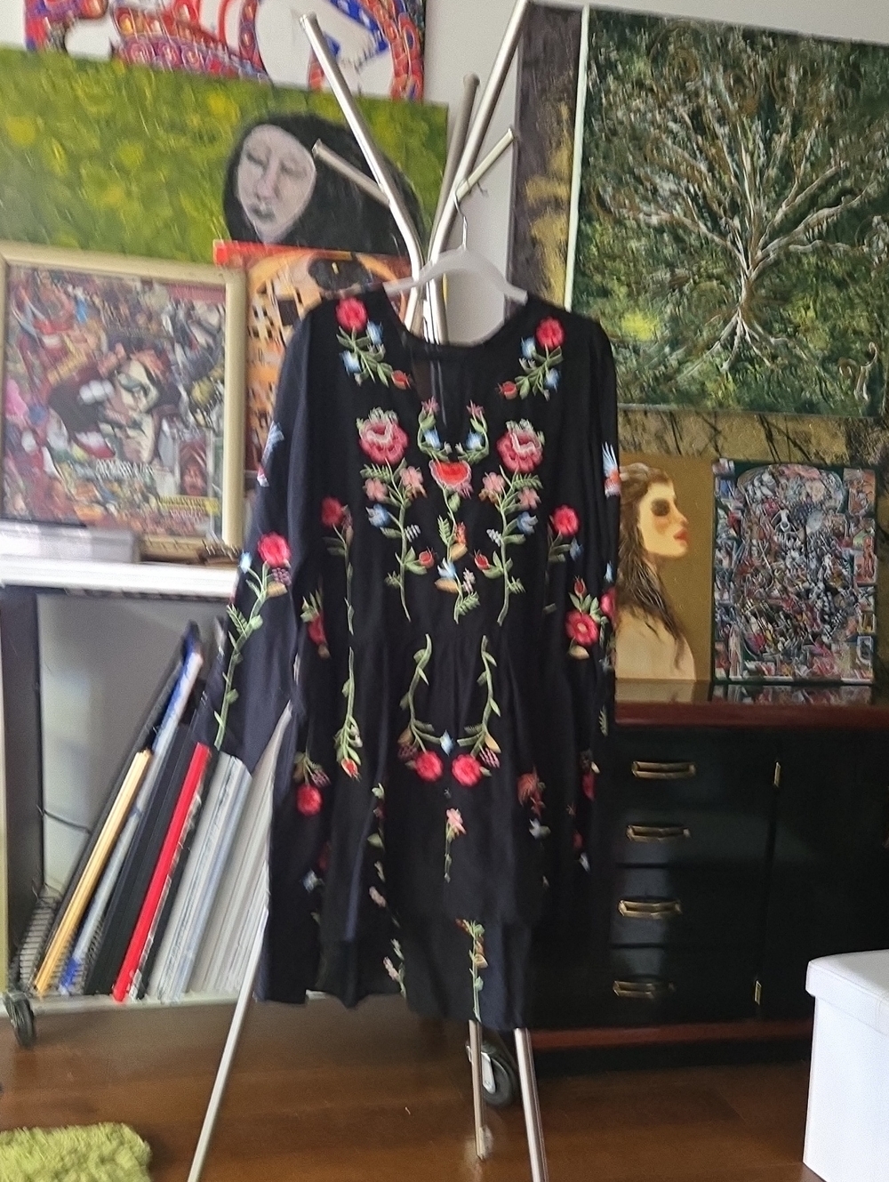 Zara Woman Embroidered Dress
